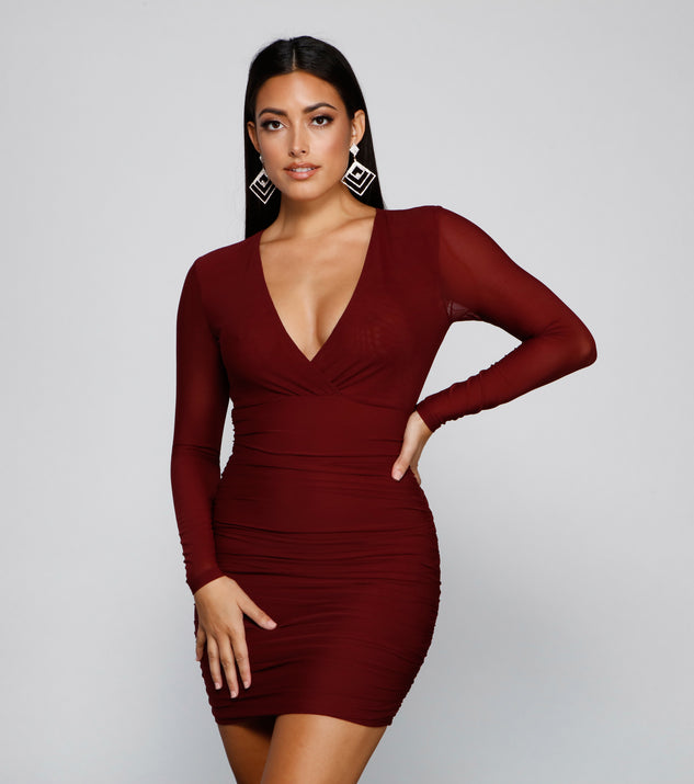 Date Night Ready Ruched Mini Dress ...